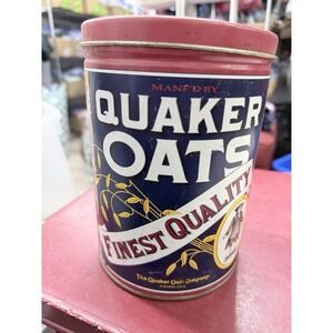 Quaker Oats Tin Canister ~ Finest Quality Recipes ~ Vintage 1992 Limited Edition